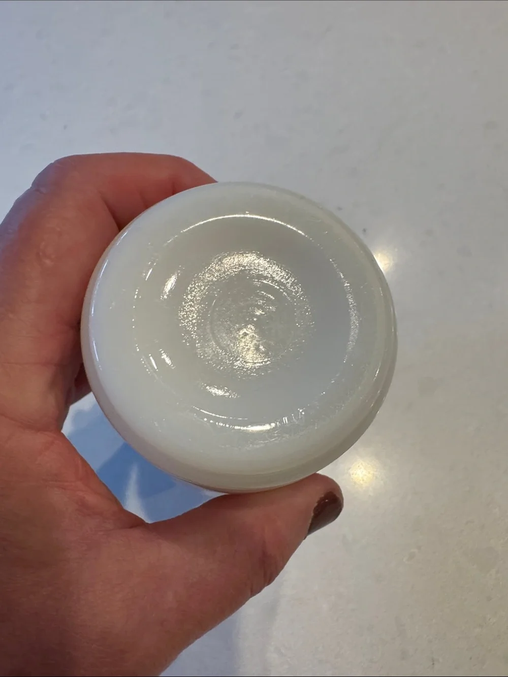 Pepper shaker beehive 1930-1940 White Glass Pepper Shaker with Silver Lid